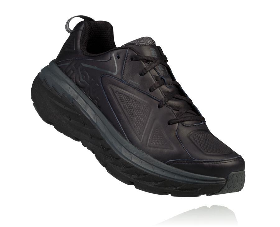 Hoka One One Running Shoes Mens Black - Bondi Leather - 70182RKHE